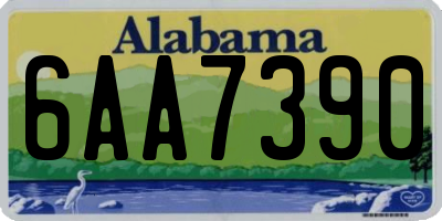 AL license plate 6AA7390