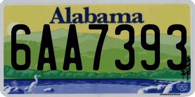 AL license plate 6AA7393