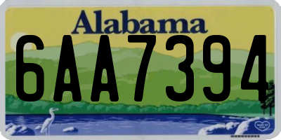 AL license plate 6AA7394