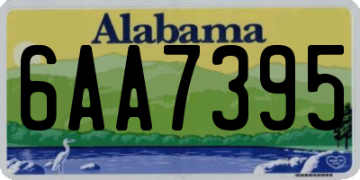 AL license plate 6AA7395
