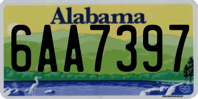 AL license plate 6AA7397