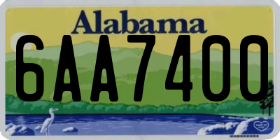 AL license plate 6AA7400