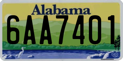 AL license plate 6AA7401
