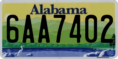 AL license plate 6AA7402