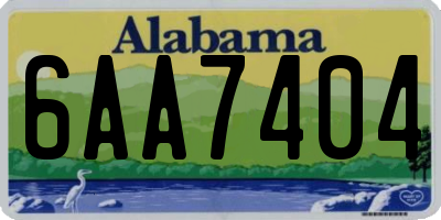 AL license plate 6AA7404