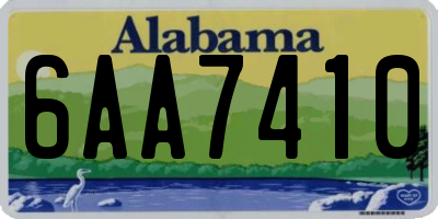 AL license plate 6AA7410