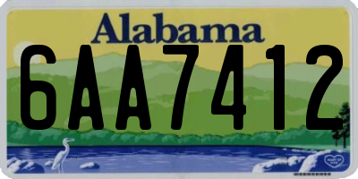 AL license plate 6AA7412