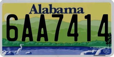 AL license plate 6AA7414
