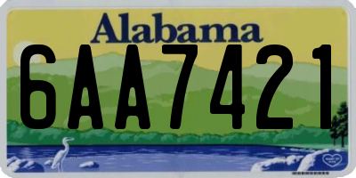 AL license plate 6AA7421