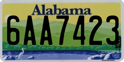 AL license plate 6AA7423