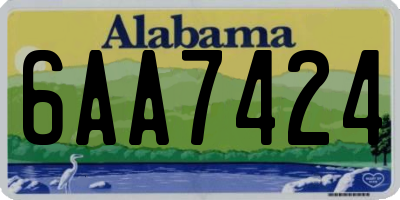 AL license plate 6AA7424