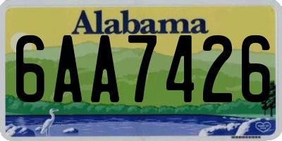 AL license plate 6AA7426