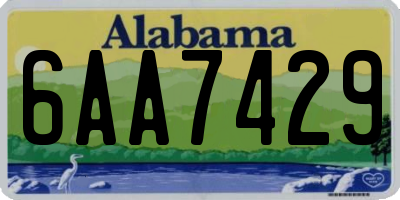 AL license plate 6AA7429