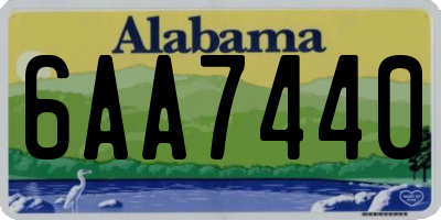AL license plate 6AA7440