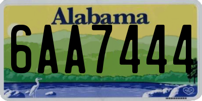 AL license plate 6AA7444