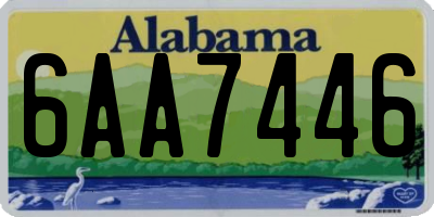 AL license plate 6AA7446