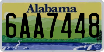 AL license plate 6AA7448