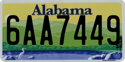 AL license plate 6AA7449