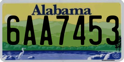 AL license plate 6AA7453