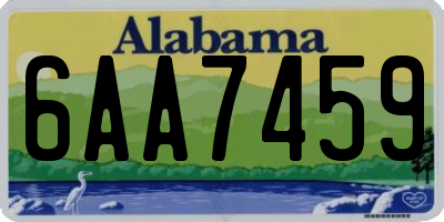 AL license plate 6AA7459