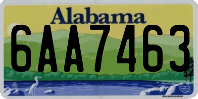 AL license plate 6AA7463