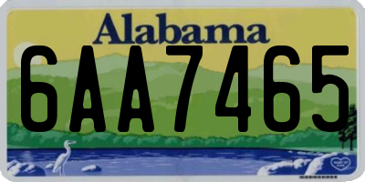 AL license plate 6AA7465