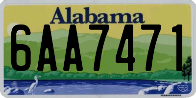 AL license plate 6AA7471