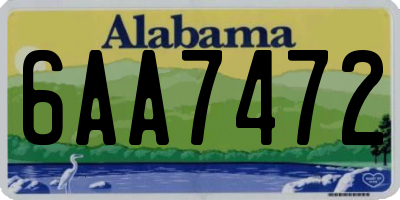 AL license plate 6AA7472