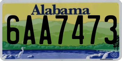 AL license plate 6AA7473