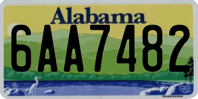 AL license plate 6AA7482