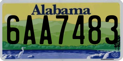AL license plate 6AA7483