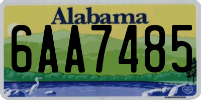 AL license plate 6AA7485