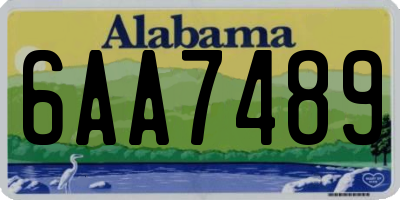AL license plate 6AA7489