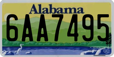 AL license plate 6AA7495