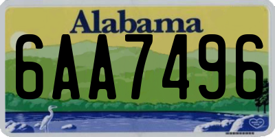 AL license plate 6AA7496