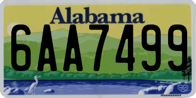 AL license plate 6AA7499