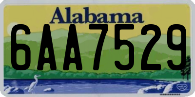 AL license plate 6AA7529