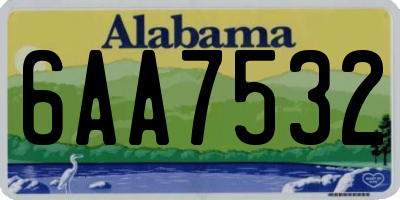 AL license plate 6AA7532