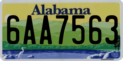 AL license plate 6AA7563