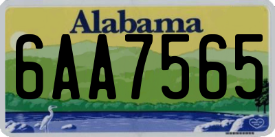 AL license plate 6AA7565