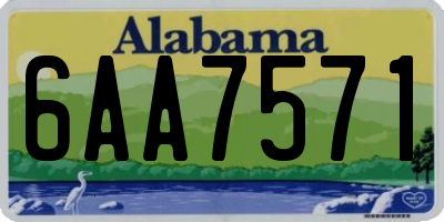 AL license plate 6AA7571