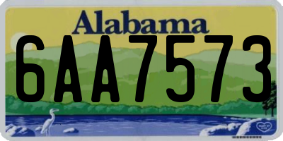 AL license plate 6AA7573