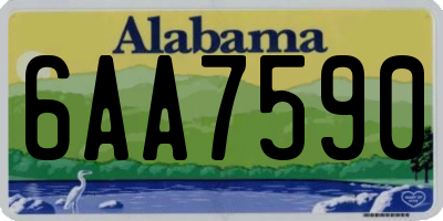 AL license plate 6AA7590