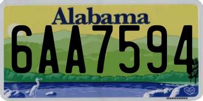 AL license plate 6AA7594