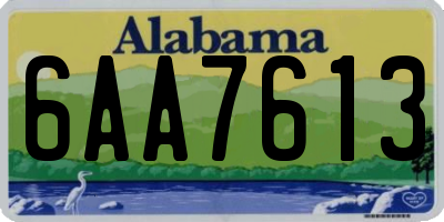AL license plate 6AA7613
