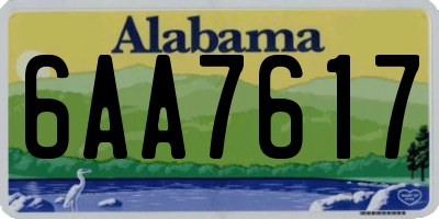 AL license plate 6AA7617