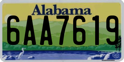 AL license plate 6AA7619