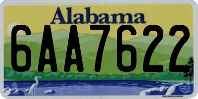AL license plate 6AA7622