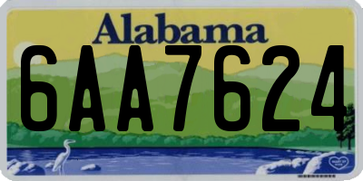 AL license plate 6AA7624