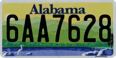 AL license plate 6AA7628